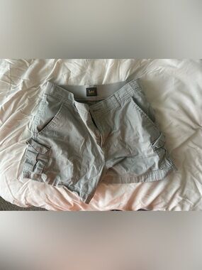 Lee Women's Light Gray Utility Shorts